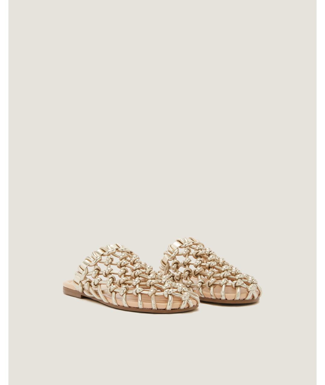 Odissì Золотые шлепанцы из искусственной кожи, фото 2