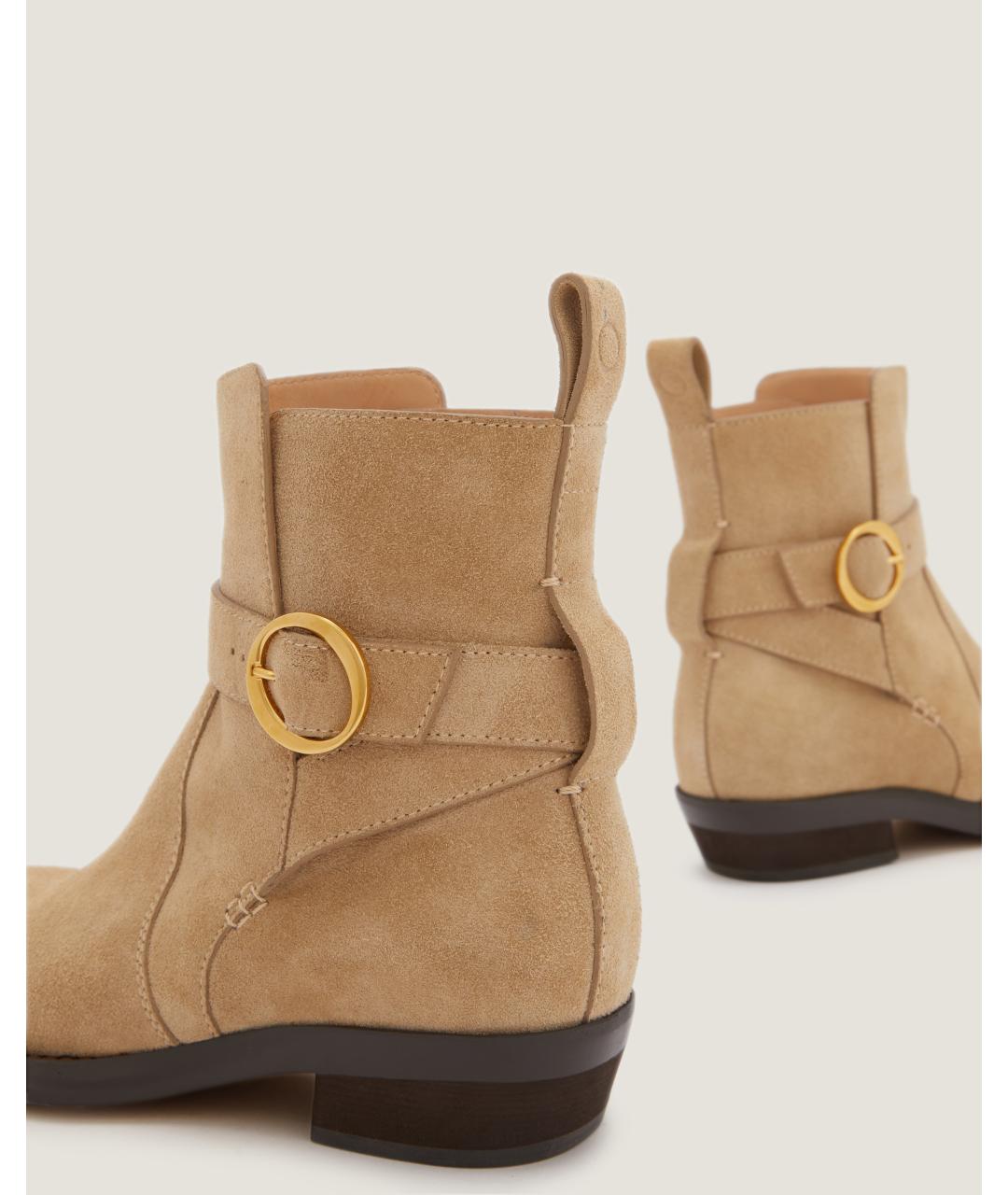 Odissì Бежевые кожаные ботинки, фото 3