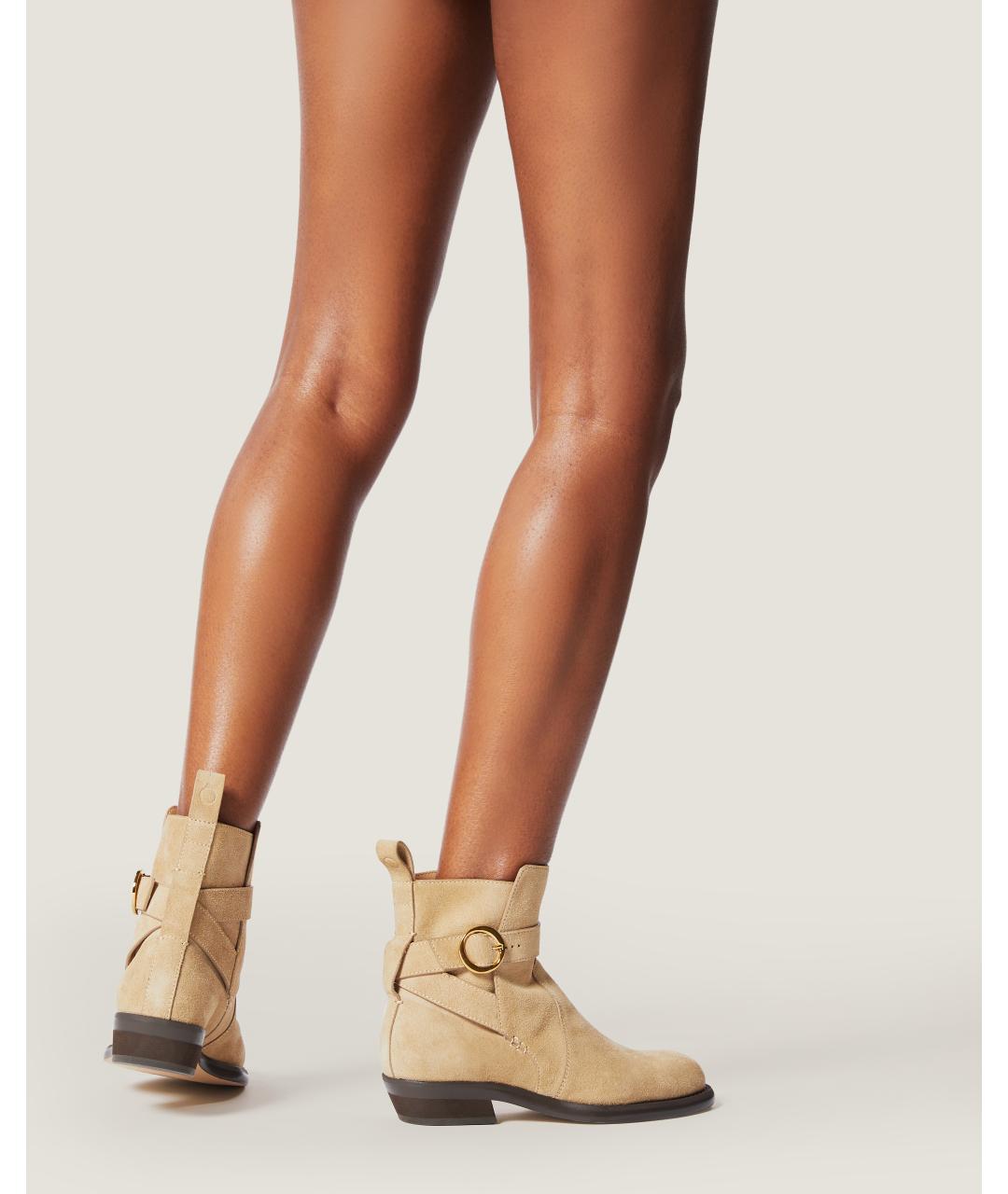 Odissì Бежевые кожаные ботинки, фото 5