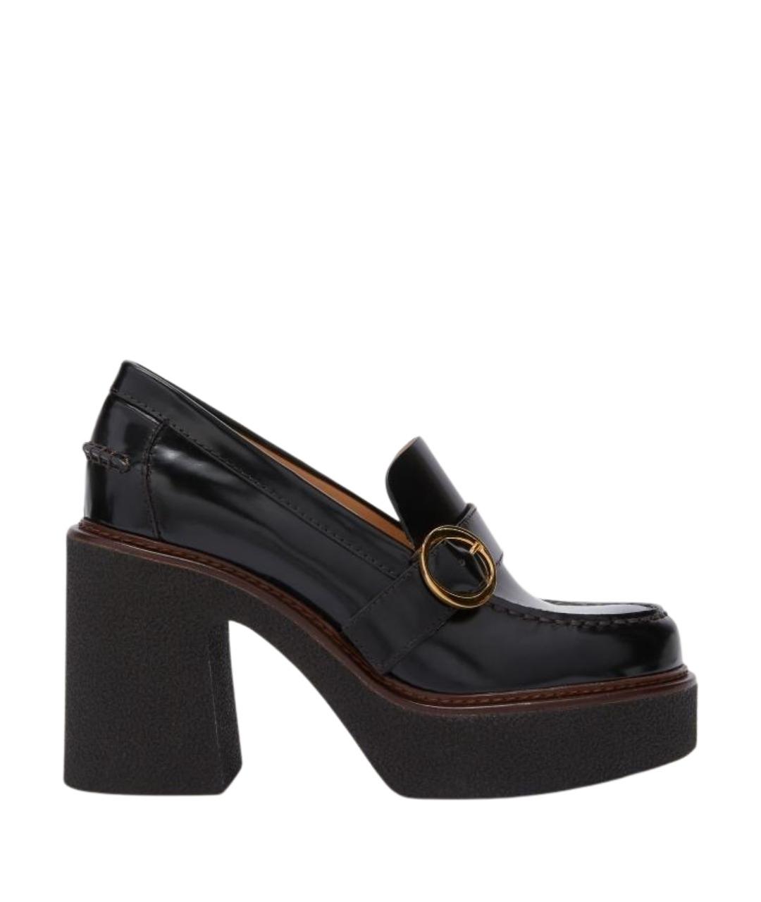 Odissì Черные кожаные лоферы, фото 1