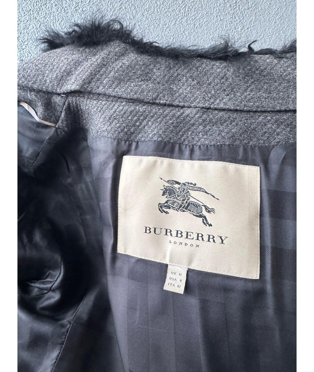 BURBERRY Антрацитовая шерстяная парка, фото 3