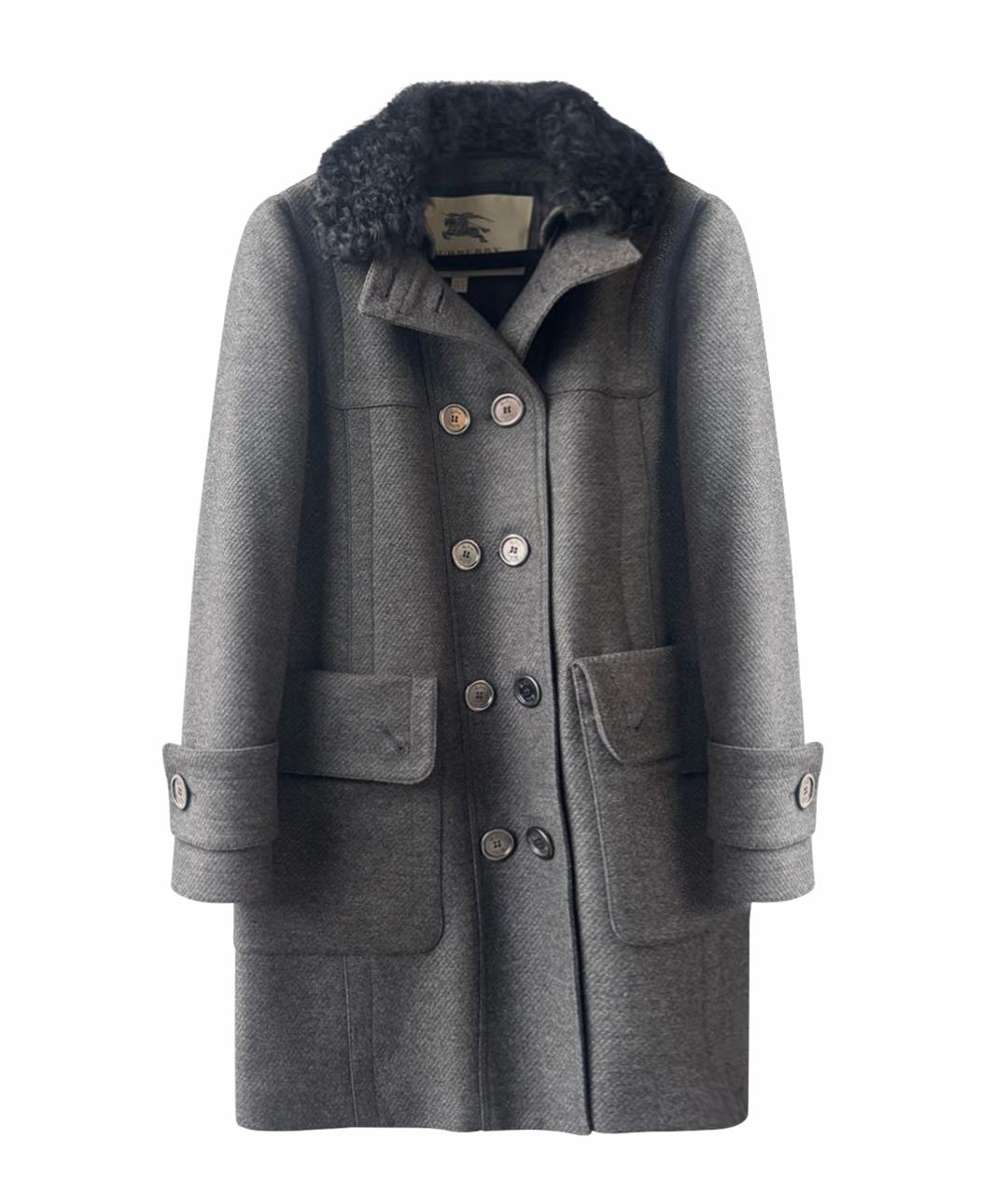 BURBERRY Антрацитовая шерстяная парка, фото 7