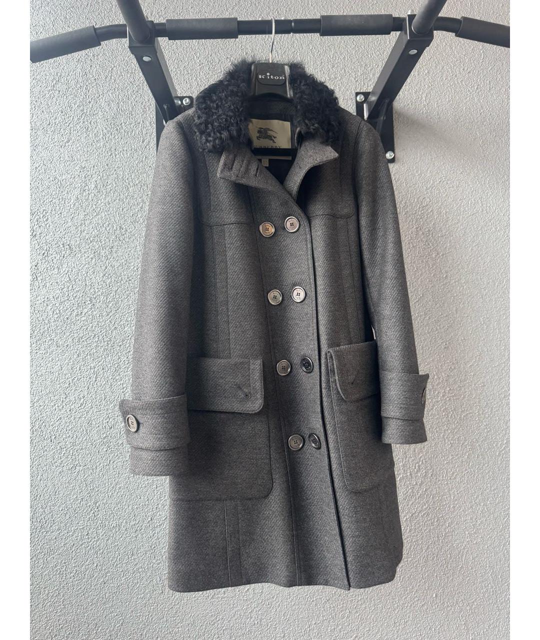 BURBERRY Антрацитовая шерстяная парка, фото 6