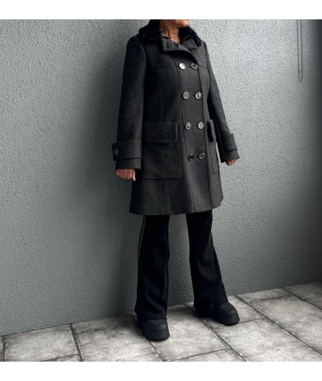 BURBERRY Антрацитовая шерстяная парка, фото 5