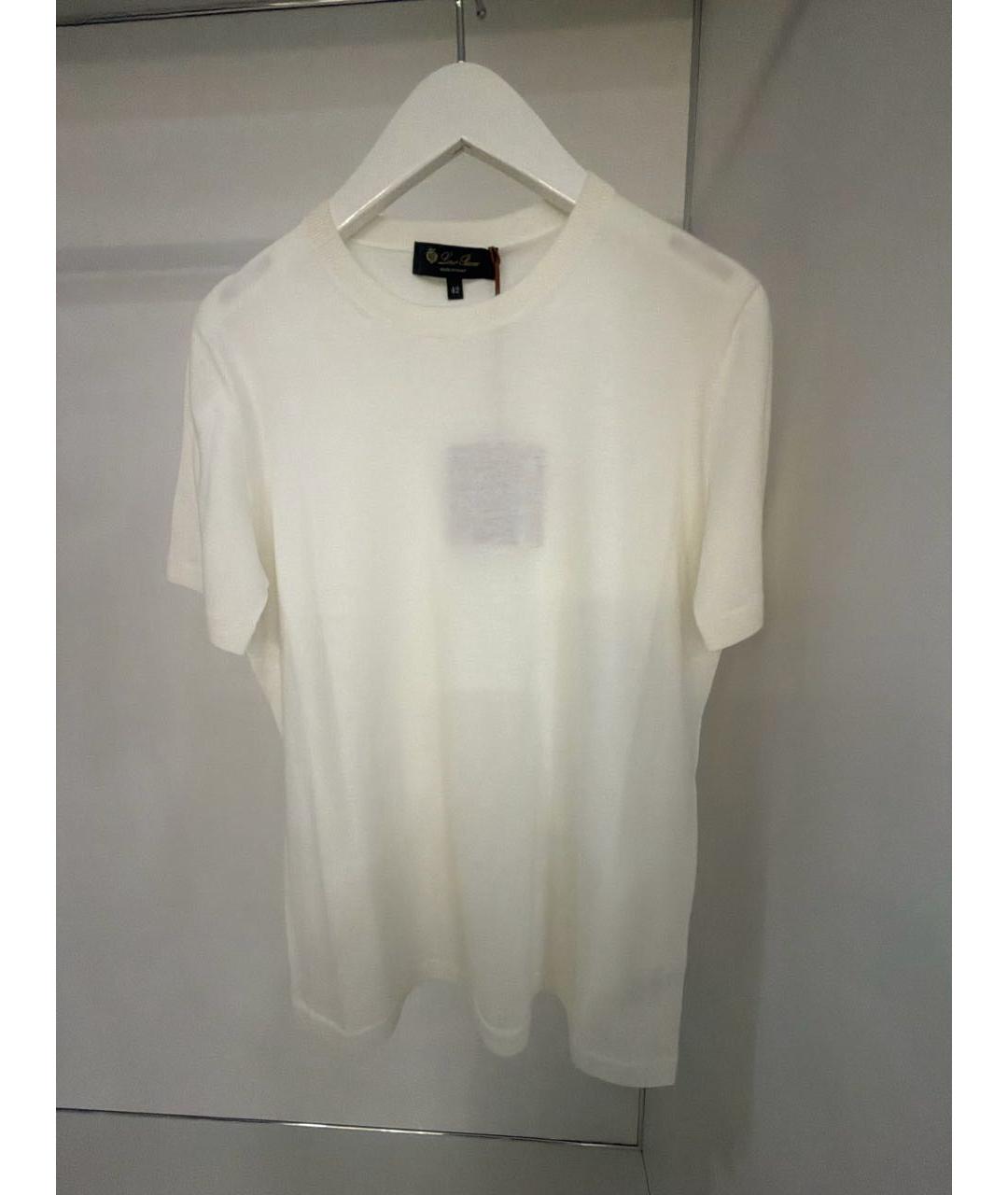 LORO PIANA Белый хлопковый джемпер / свитер, фото 7