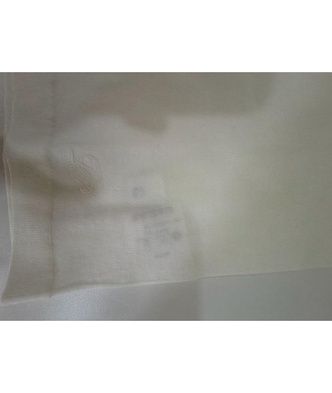 LORO PIANA Белый хлопковый джемпер / свитер, фото 4