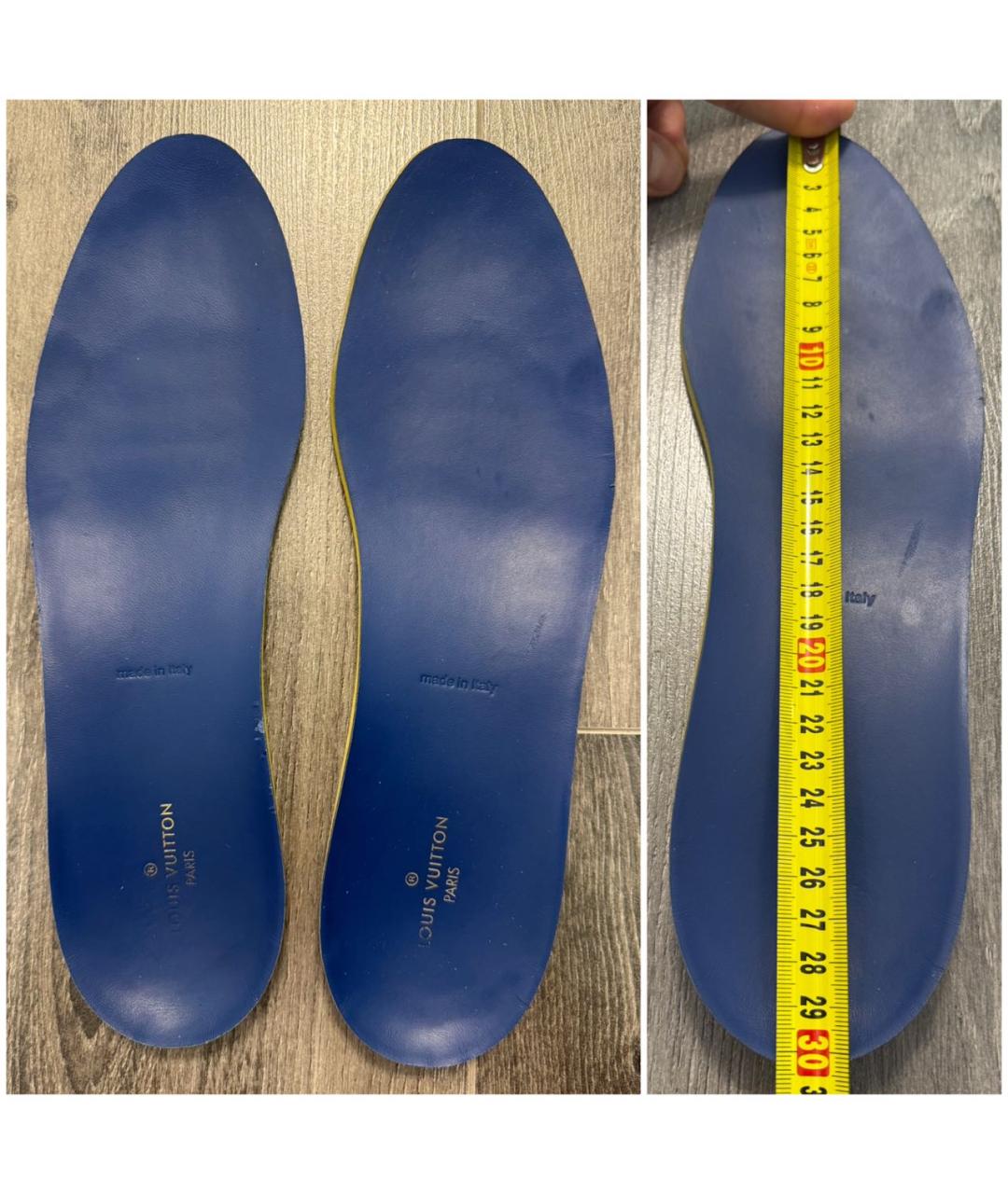 LOUIS VUITTON Синие текстильные низкие кроссовки / кеды, фото 8
