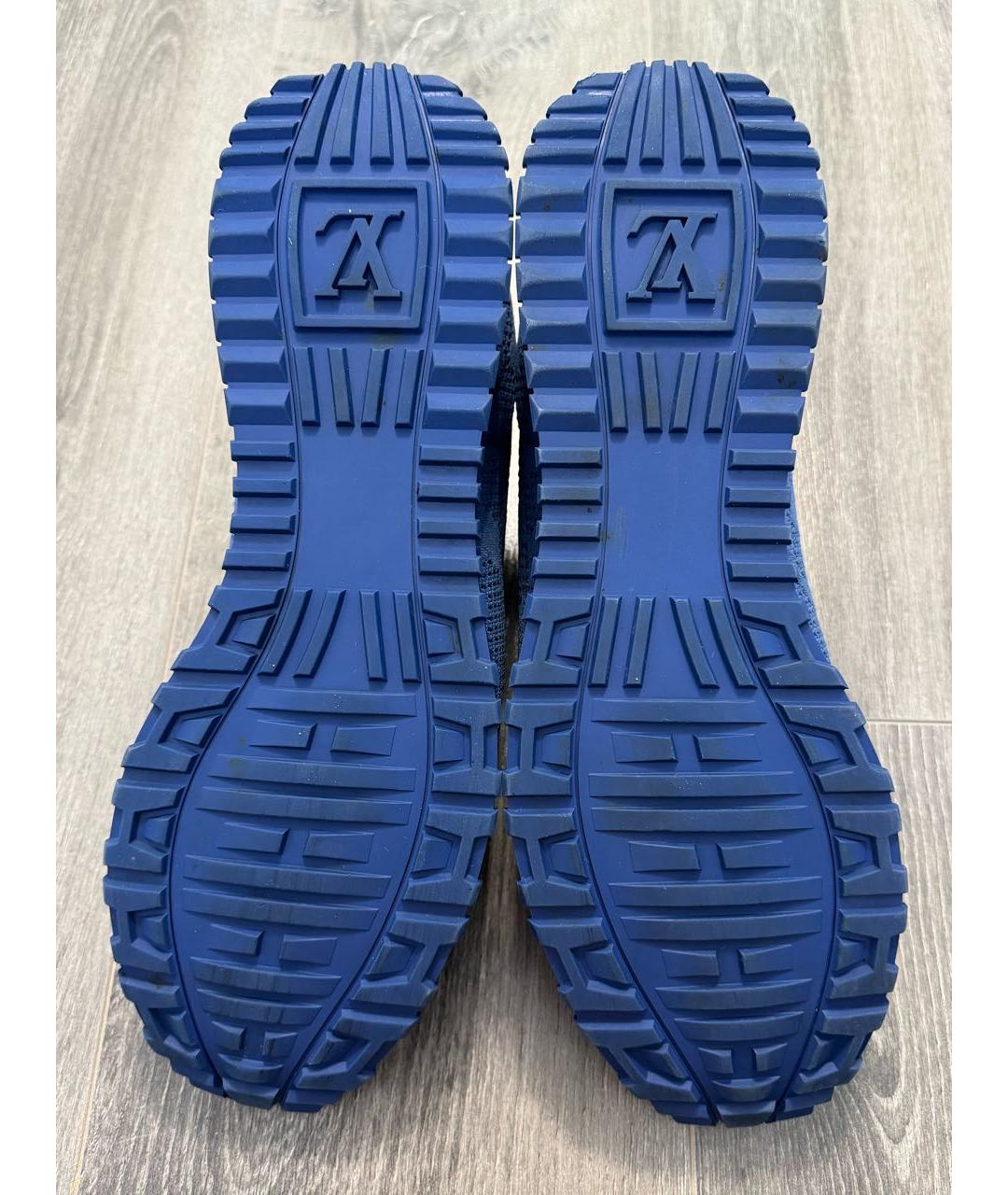 LOUIS VUITTON Синие текстильные низкие кроссовки / кеды, фото 7