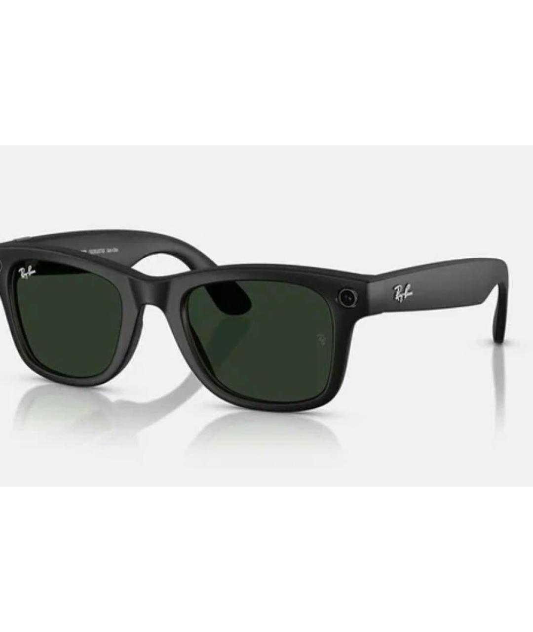 RAY BAN Черные пластиковые солнцезащитные очки, фото 2