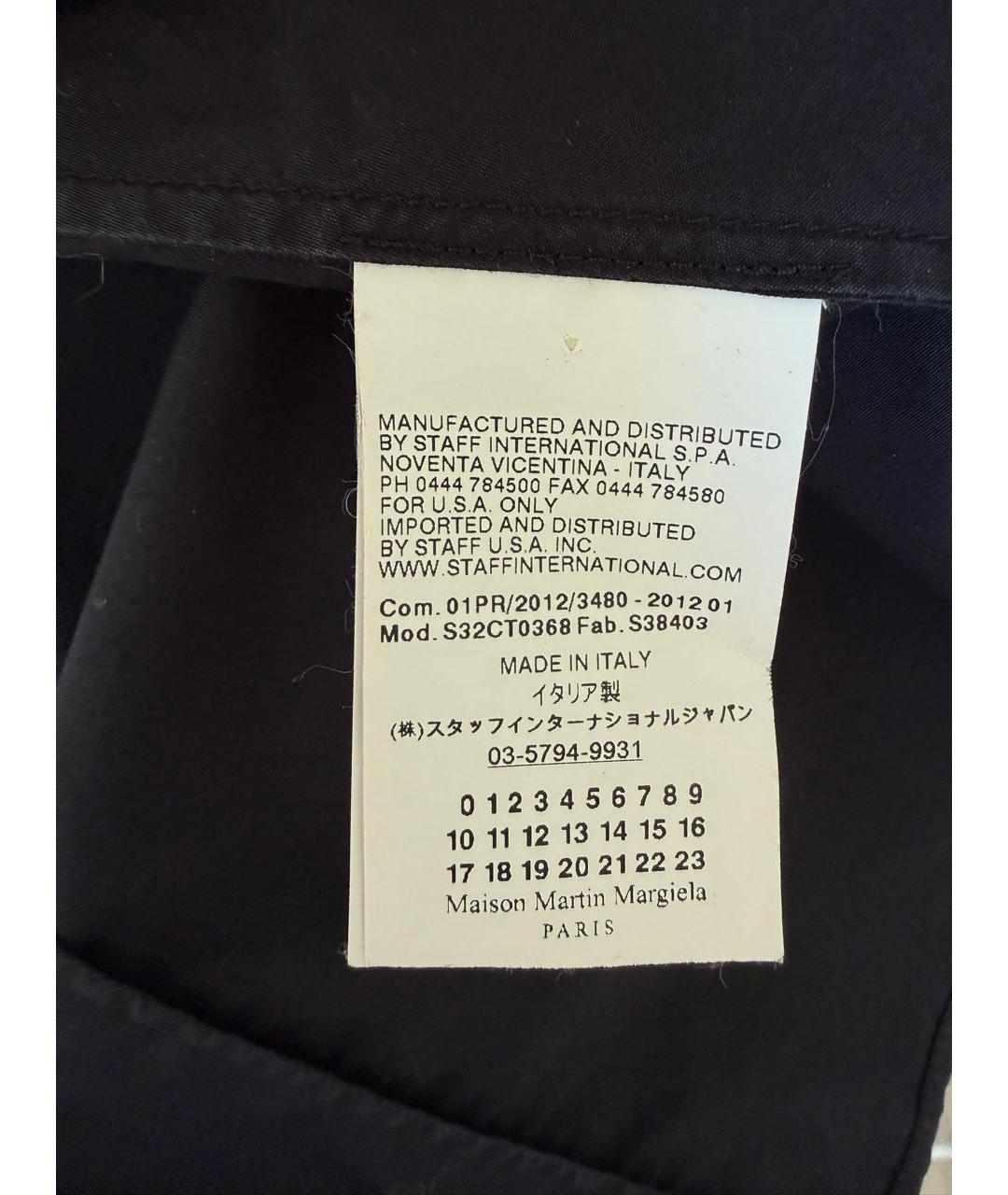 MM6 MAISON MARGIELA Черное хлопковое повседневное платье, фото 6