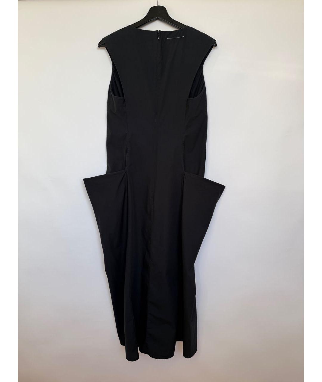 MM6 MAISON MARGIELA Черное хлопковое повседневное платье, фото 2