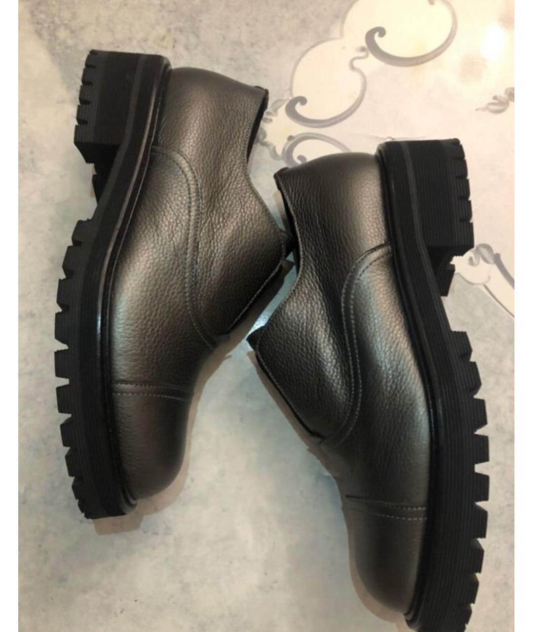VICINI Антрацитовые кожаные лоферы, фото 9