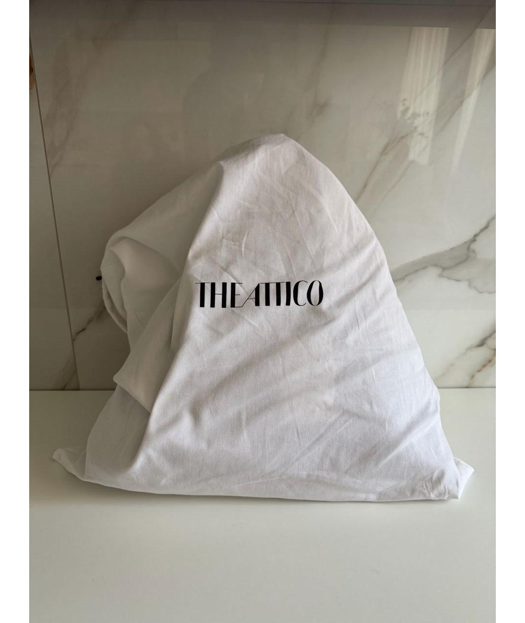 THE ATTICO Черная сумка с короткими ручками из лакированной кожи, фото 3