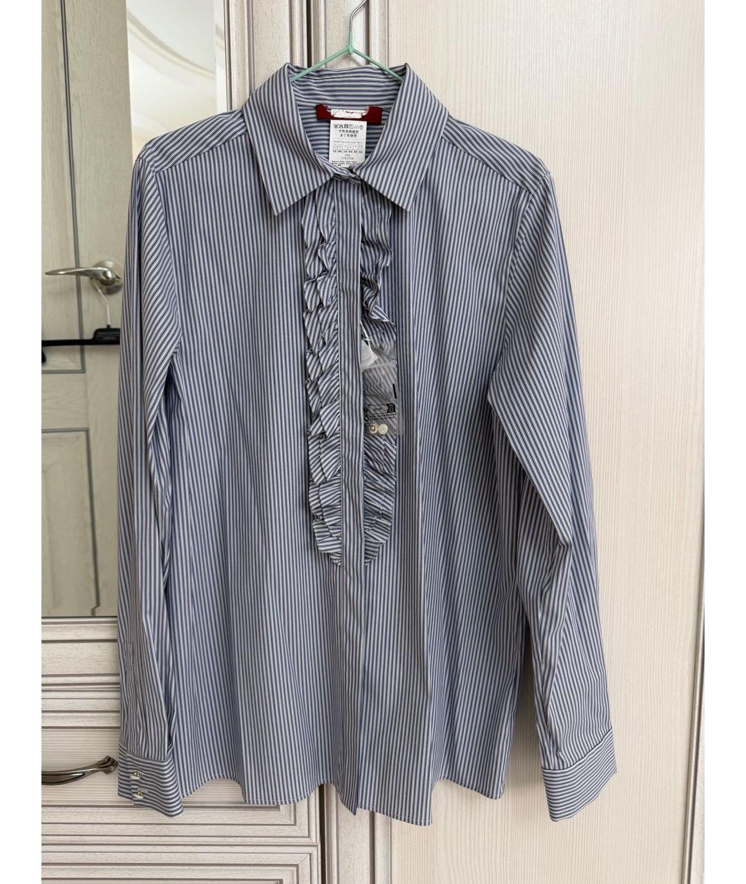 MAX MARA STUDIO Голубая хлопковая рубашка, фото 3