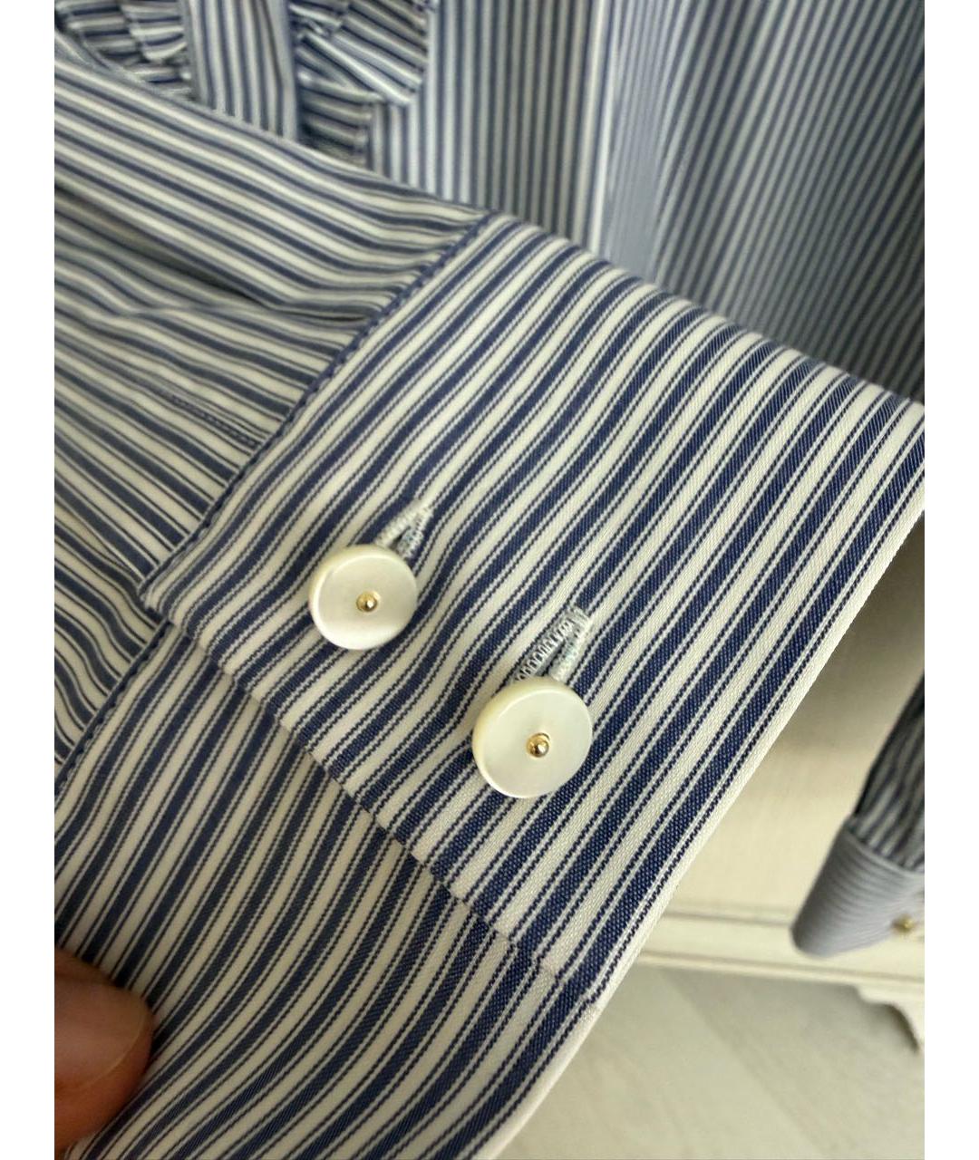 MAX MARA STUDIO Голубая хлопковая рубашка, фото 6