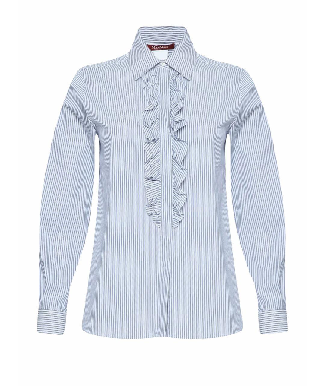 MAX MARA STUDIO Голубая хлопковая рубашка, фото 1