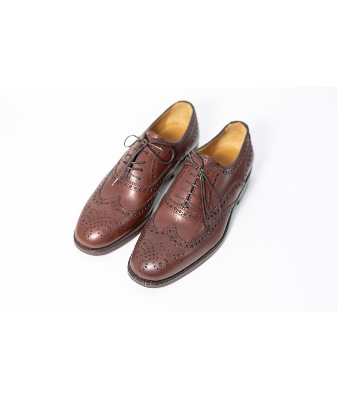 LARDINI Коричневые кожаные туфли, фото 7