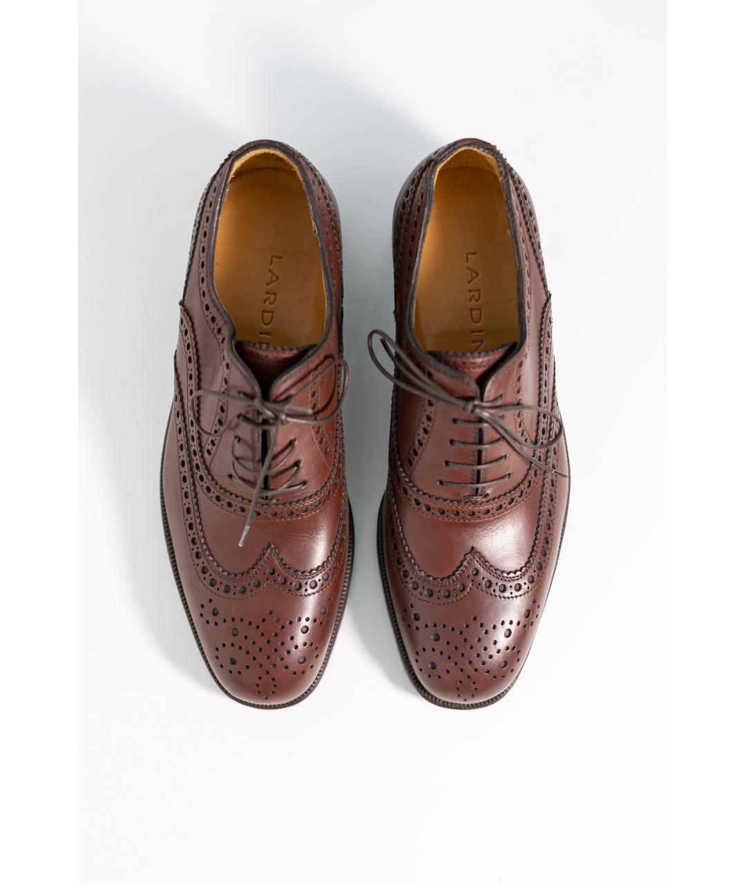 LARDINI Коричневые кожаные туфли, фото 3