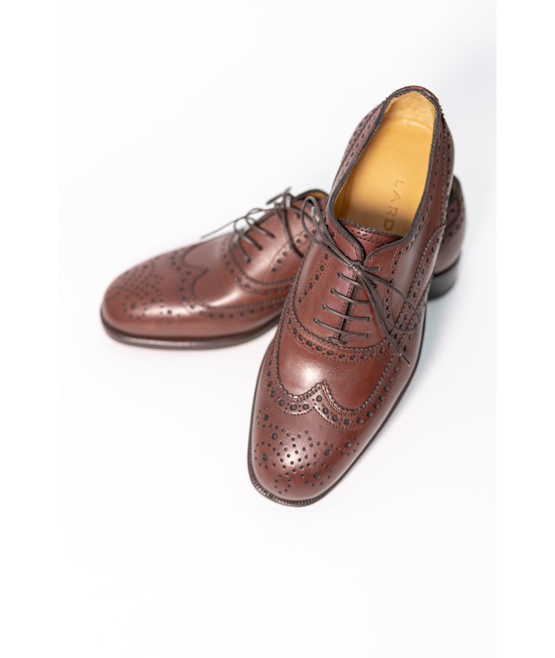 LARDINI Коричневые кожаные туфли, фото 8