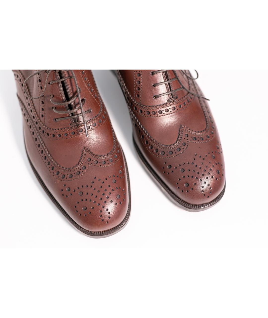 LARDINI Коричневые кожаные туфли, фото 9