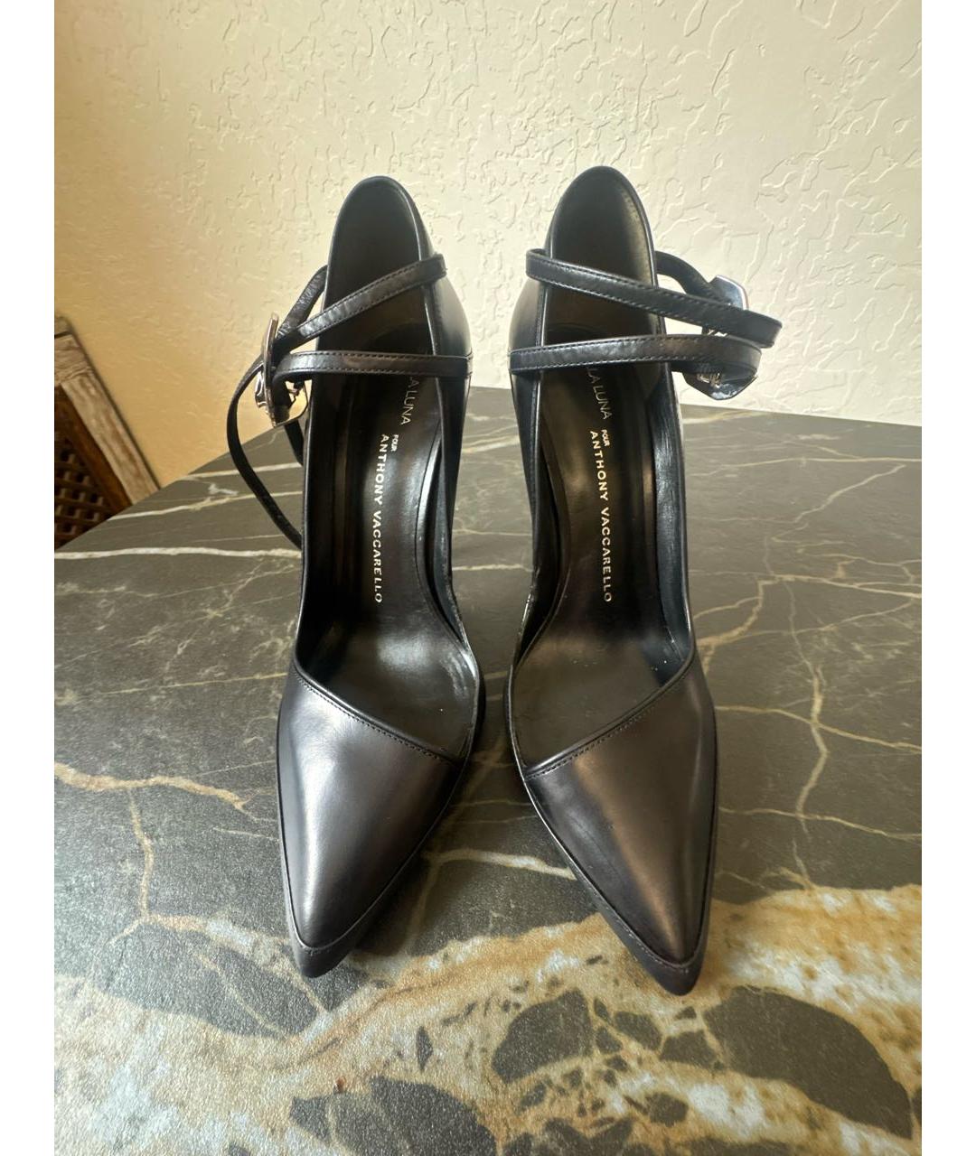 ANTHONY VACCARELLO Черные кожаные туфли, фото 2