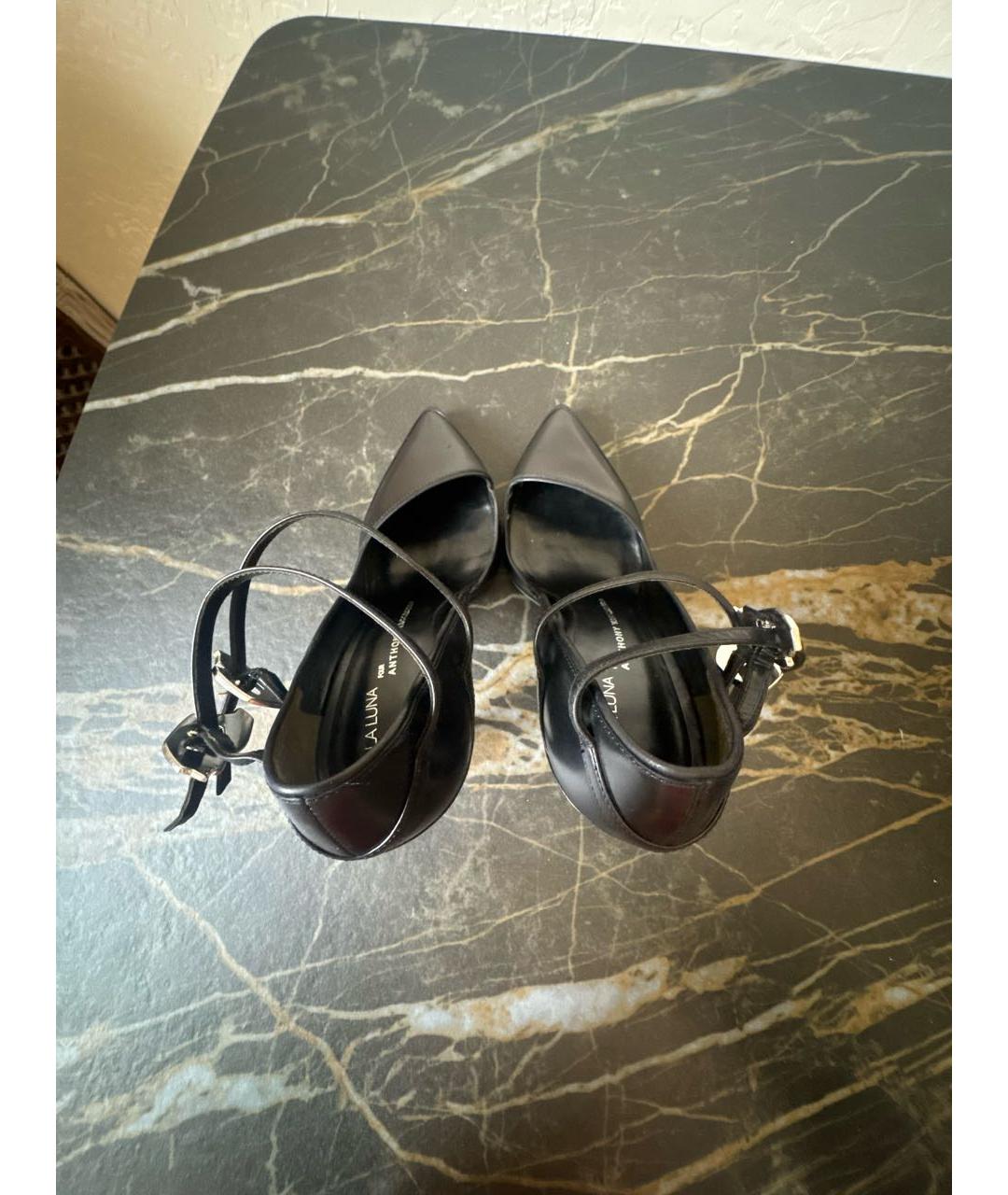 ANTHONY VACCARELLO Черные кожаные туфли, фото 3