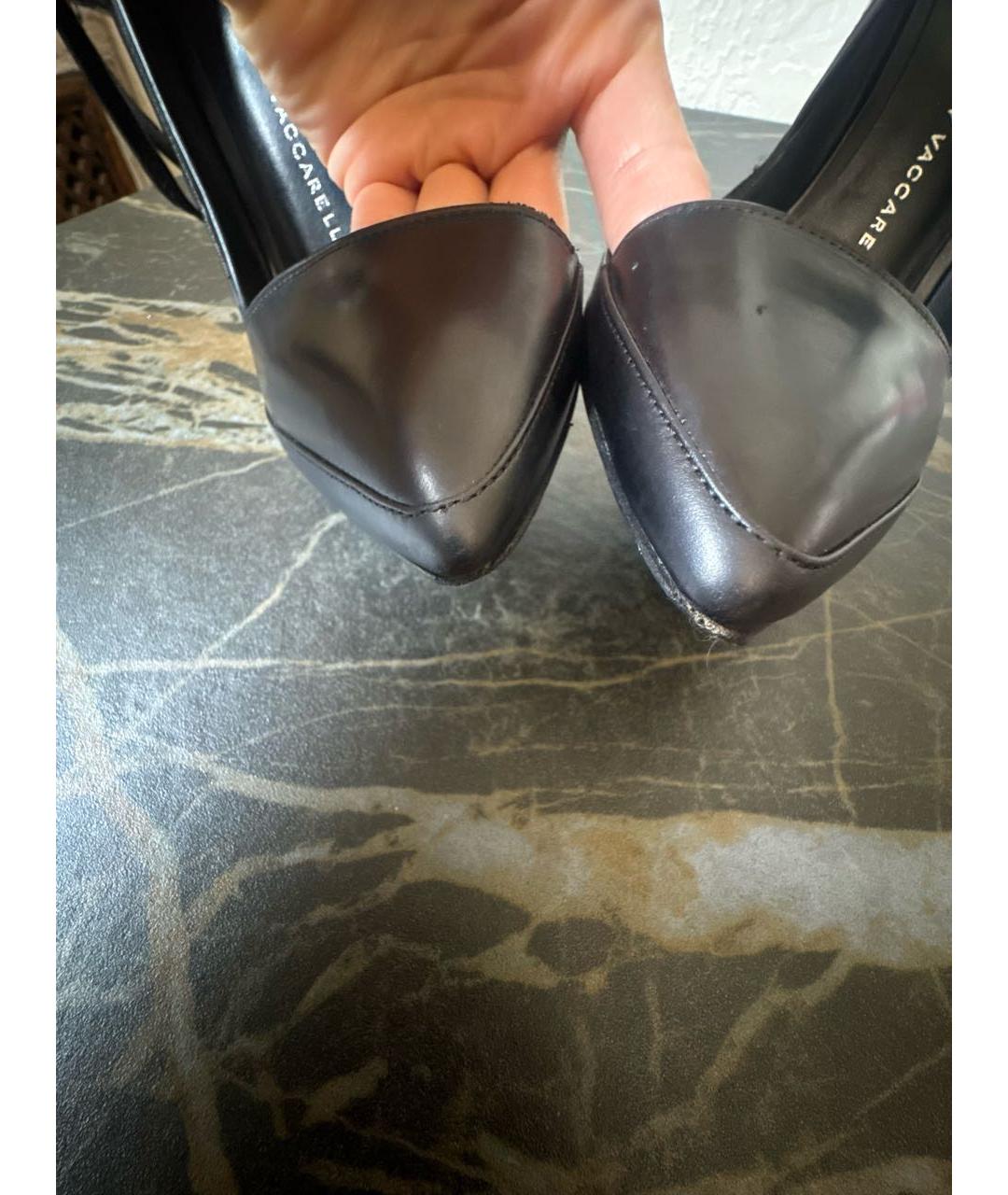 ANTHONY VACCARELLO Черные кожаные туфли, фото 8