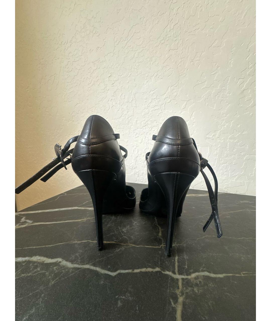 ANTHONY VACCARELLO Черные кожаные туфли, фото 4