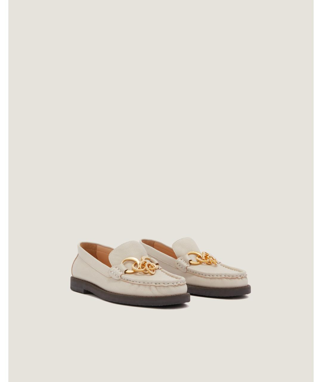 Odissì Белые кожаные лоферы, фото 2