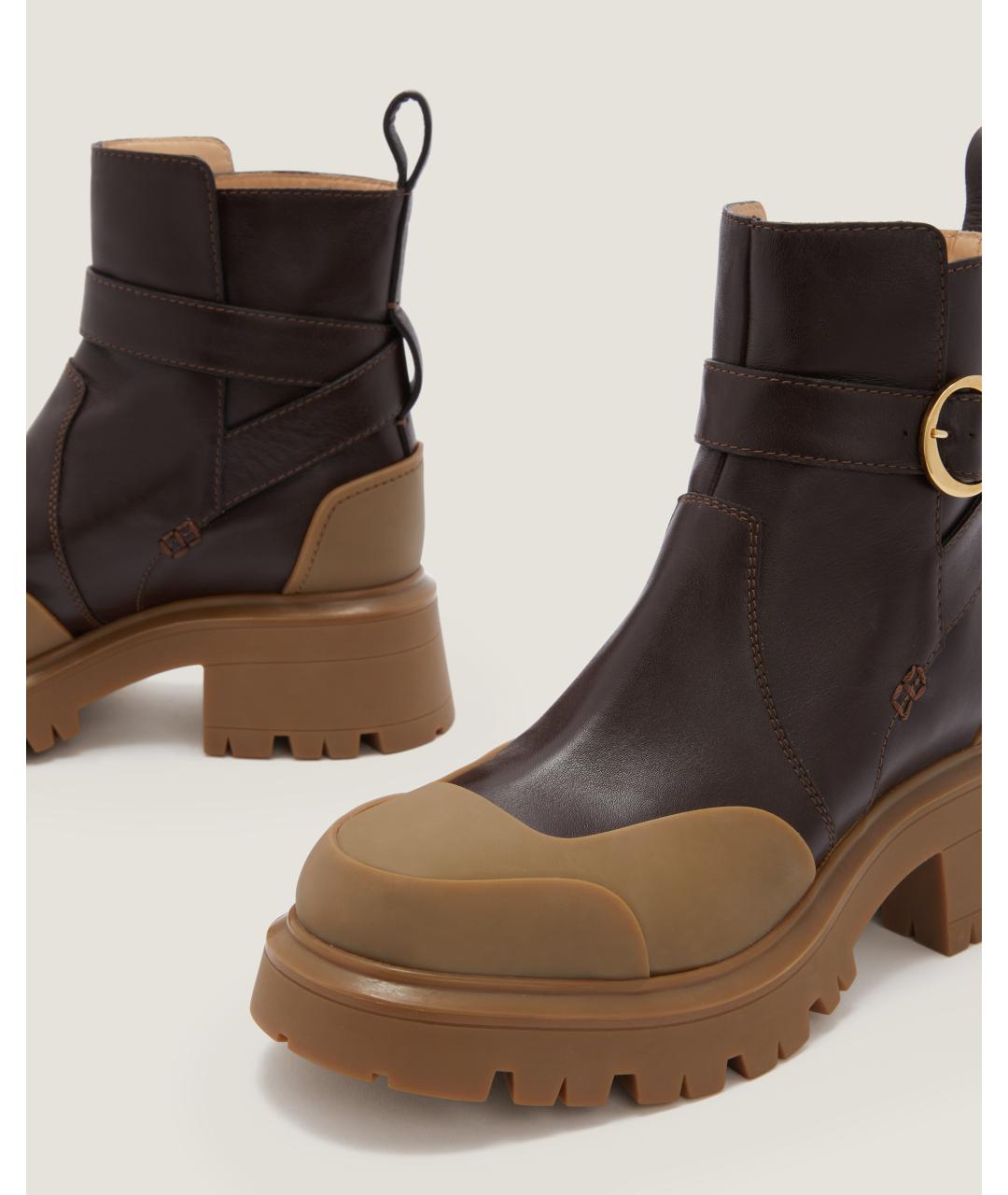 Odissì Коричневые кожаные ботинки, фото 3