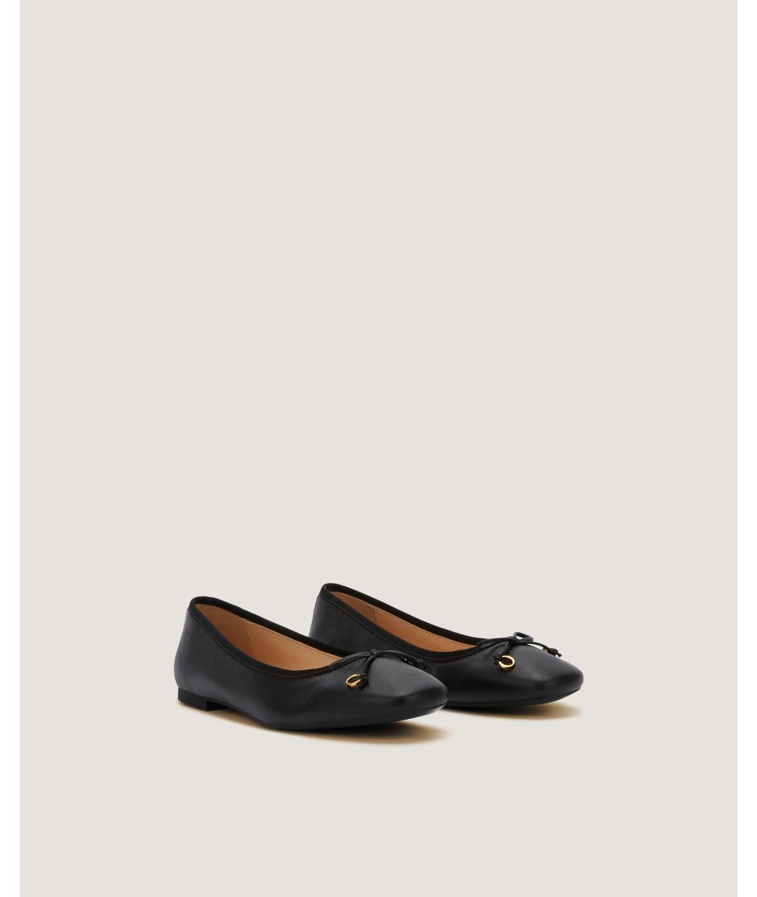 Odissì Черные кожаные балетки, фото 2