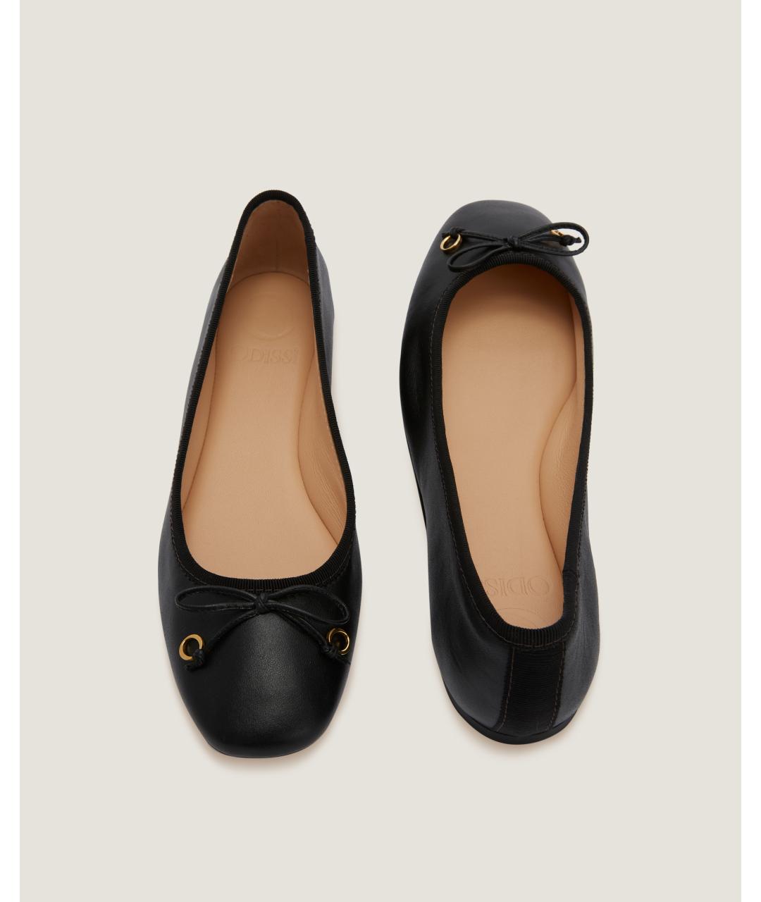 Odissì Черные кожаные балетки, фото 3