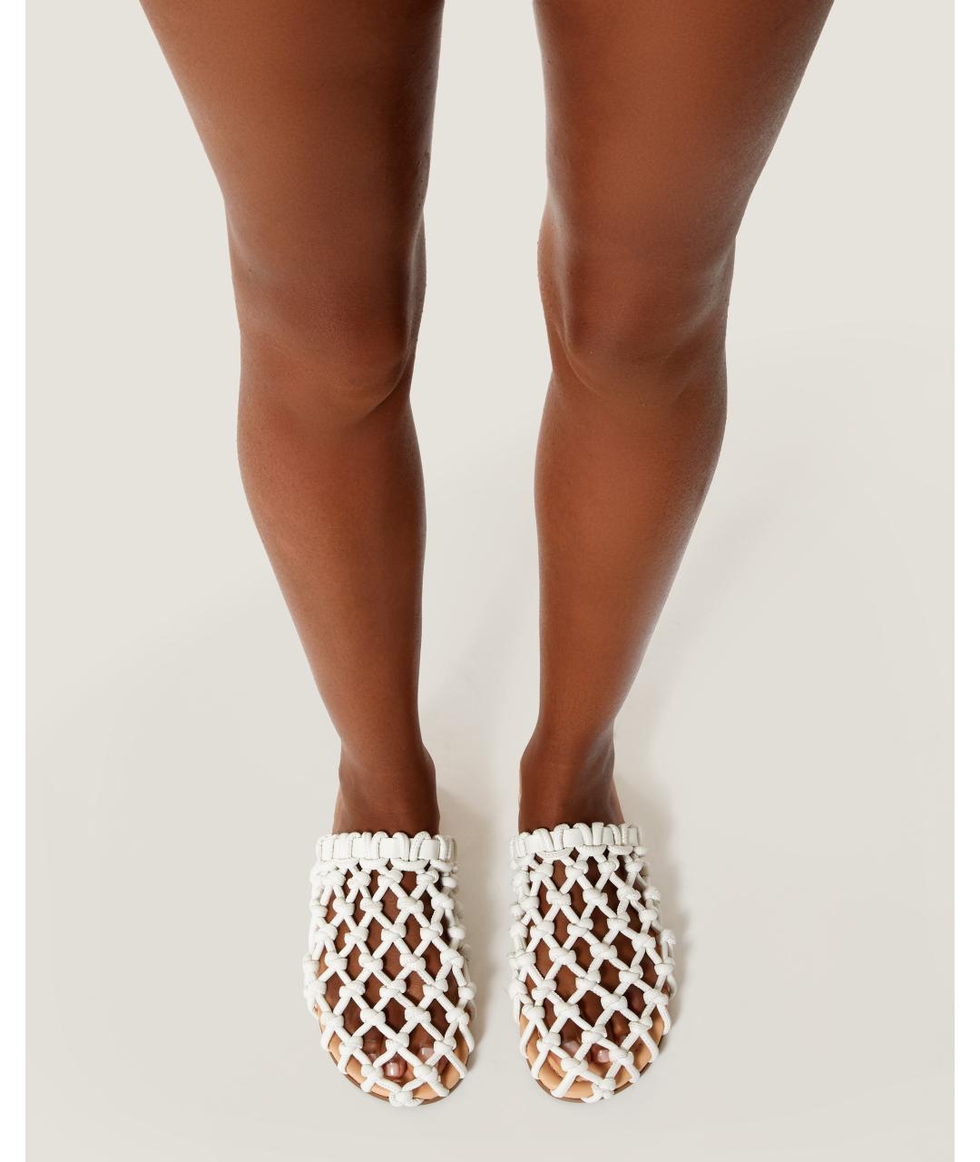 Odissì Белые мюли из искусственной кожи, фото 5