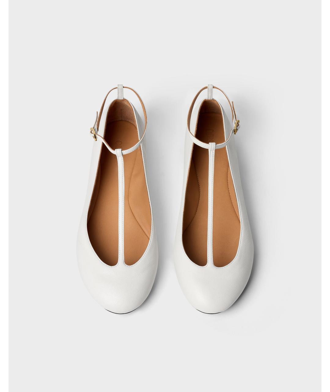 Odissì Белые кожаные балетки, фото 3