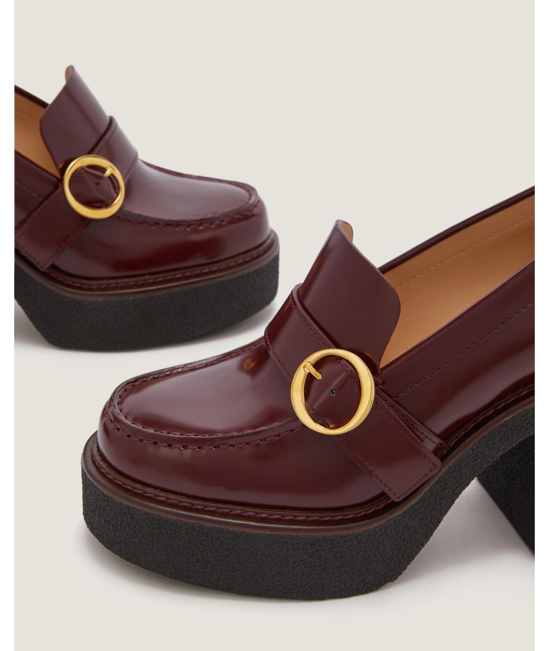 Odissì Бордовые кожаные лоферы, фото 3