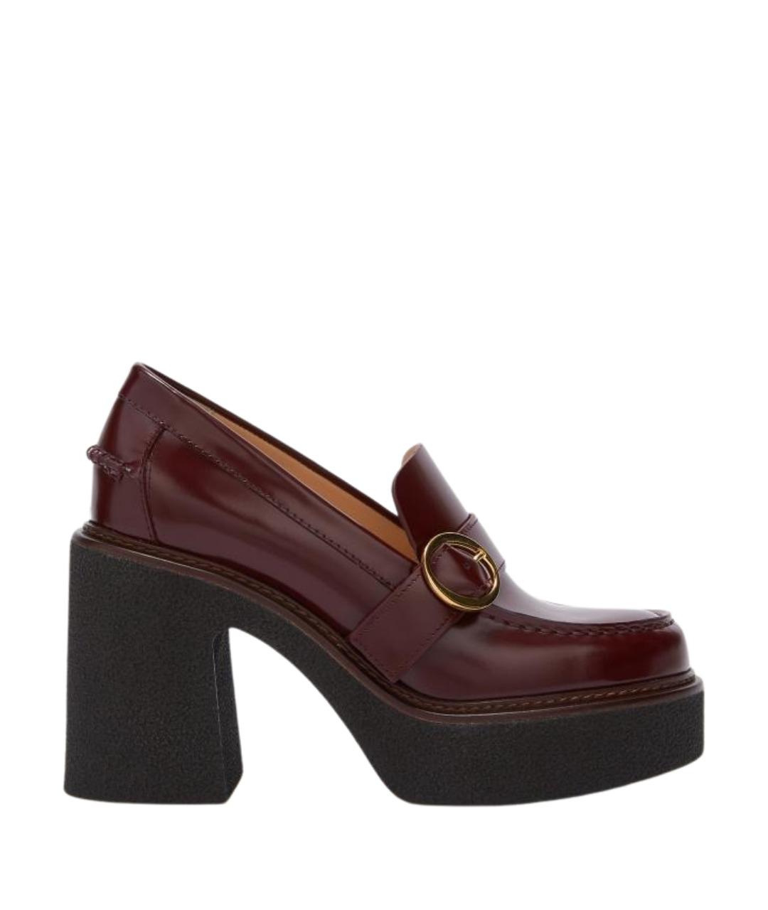 Odissì Бордовые кожаные лоферы, фото 1