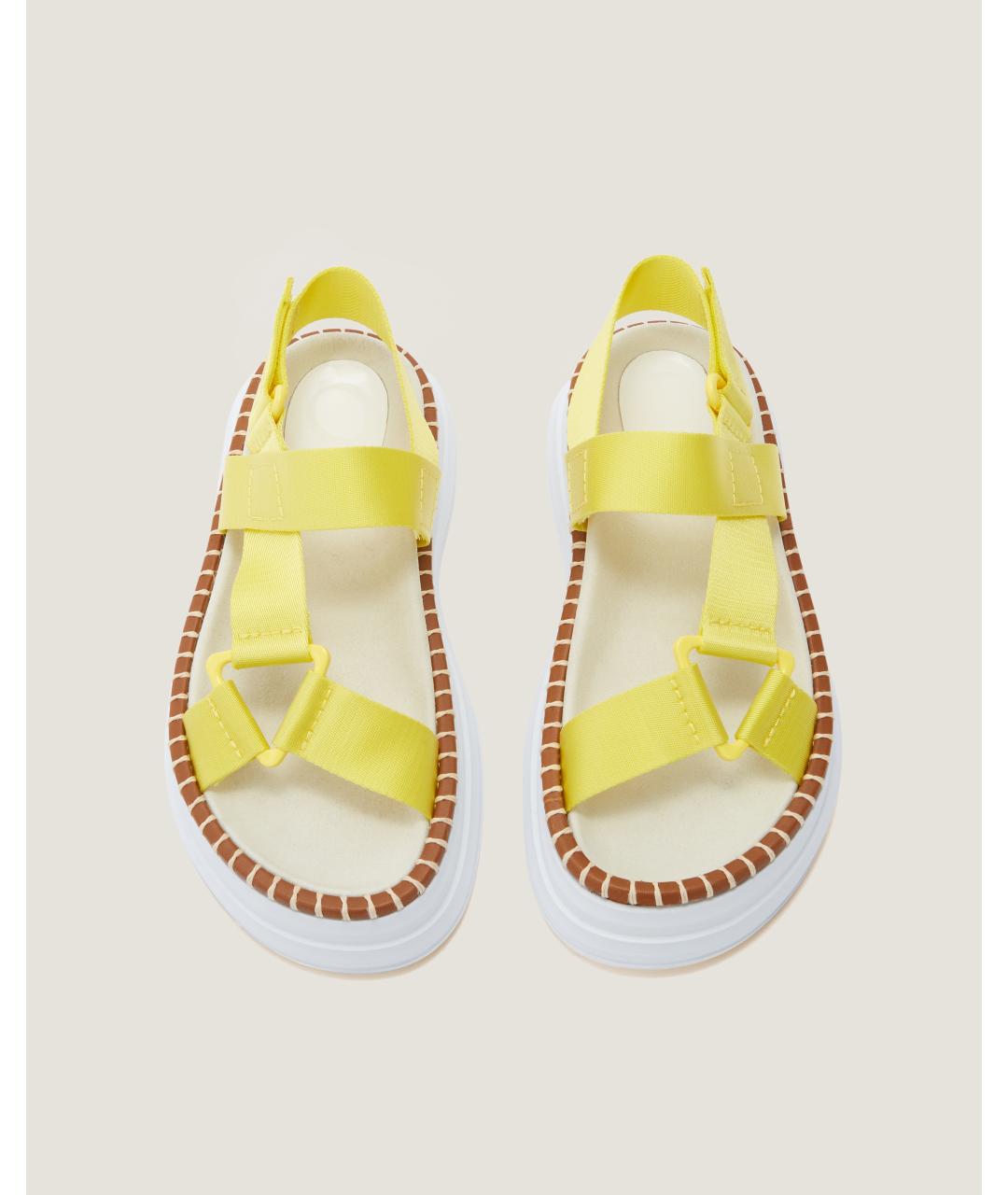Odissì Желтые текстильные сандалии, фото 4