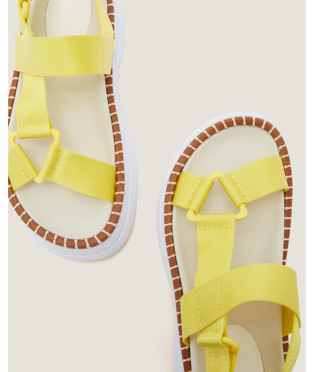 Odissì Желтые текстильные сандалии, фото 3