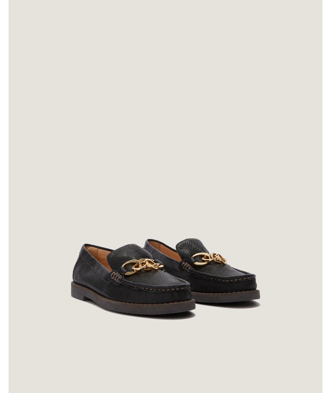 Odissì Черные кожаные лоферы, фото 2