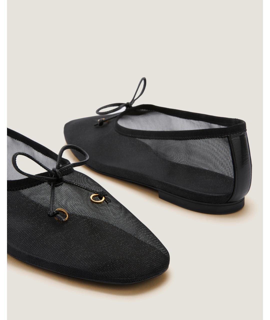 Odissì Черные текстильные балетки, фото 3
