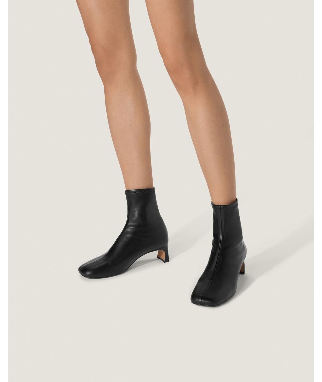 Odissì Черные кожаные ботильоны, фото 5