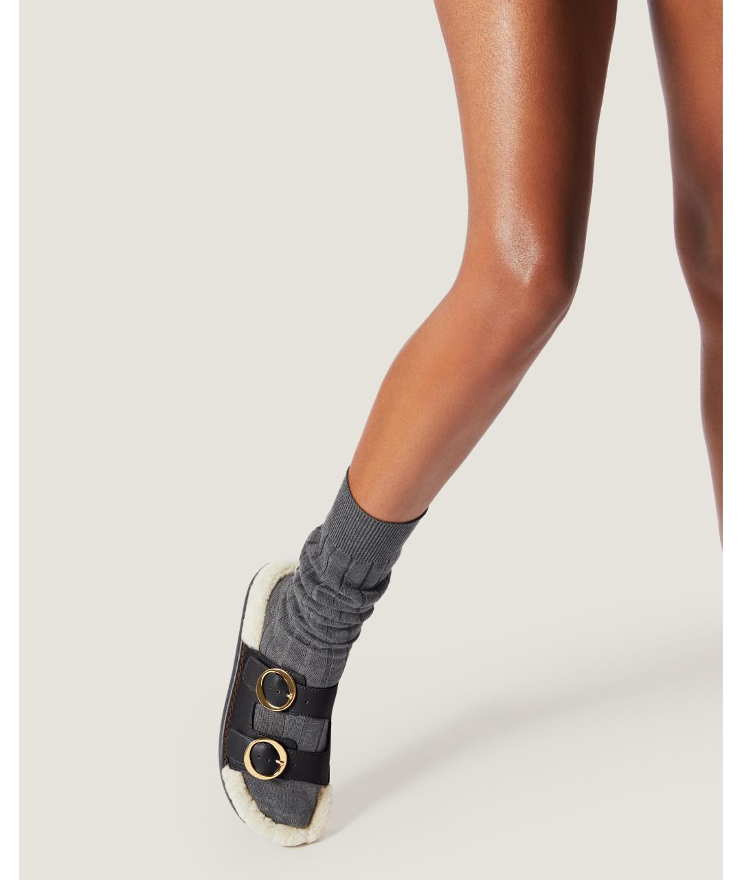 Odissì Черные кожаные шлепанцы, фото 5