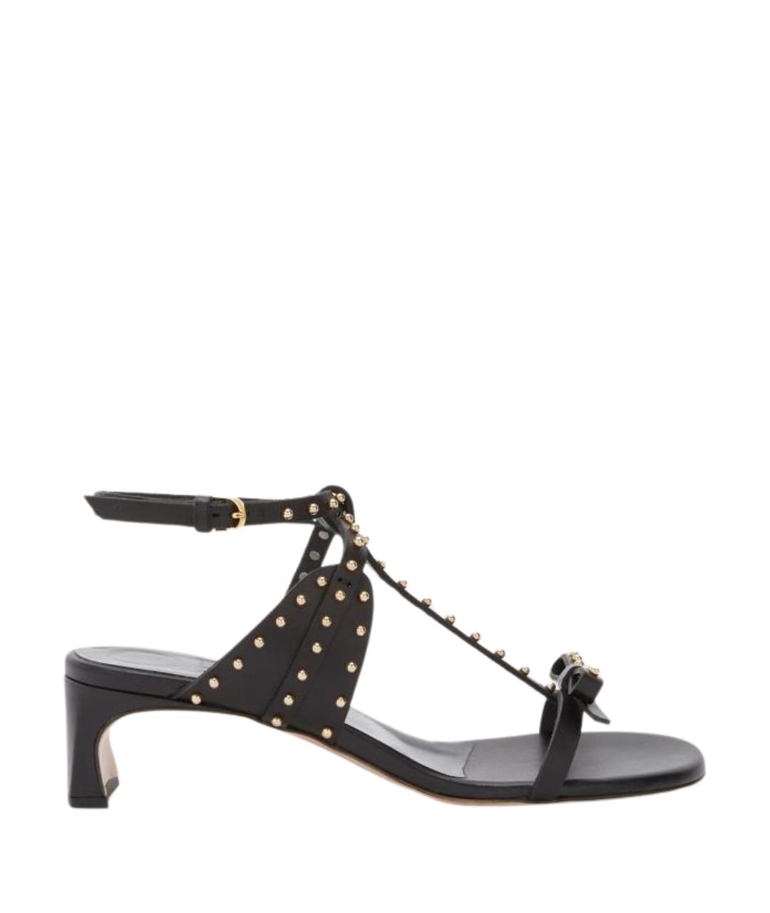 Odissì Черные кожаные босоножки, фото 1