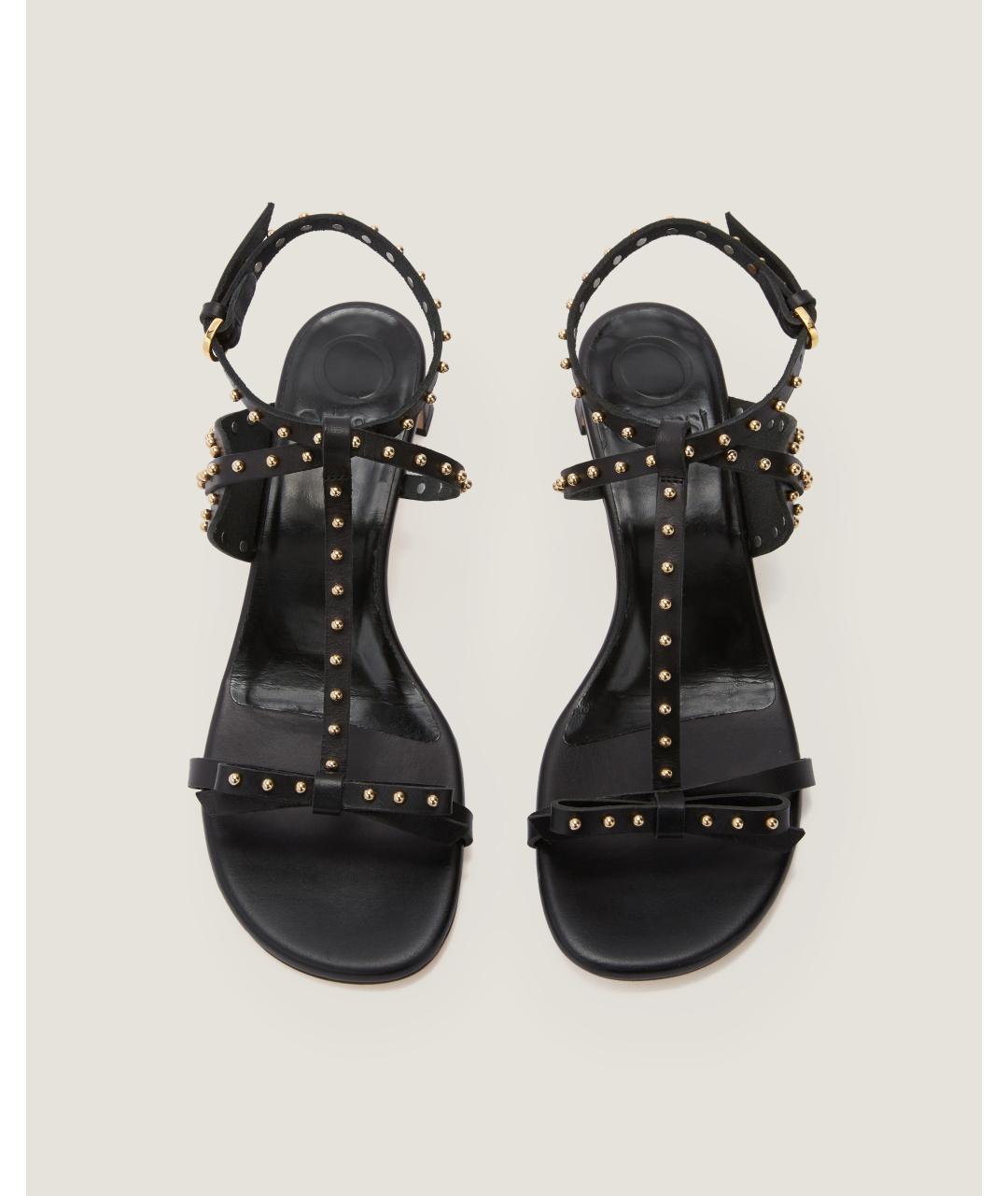 Odissì Черные кожаные босоножки, фото 4