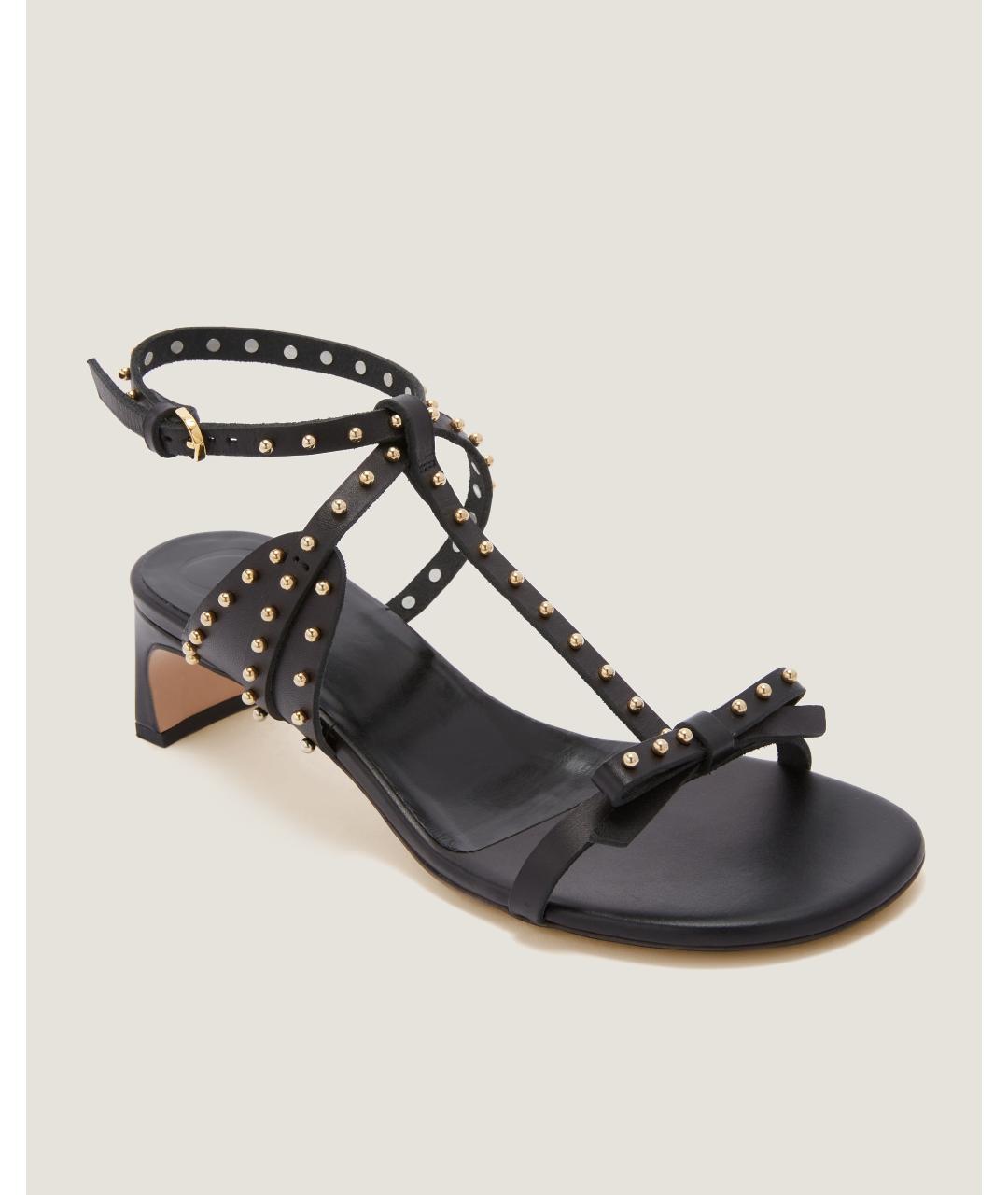 Odissì Черные кожаные босоножки, фото 3