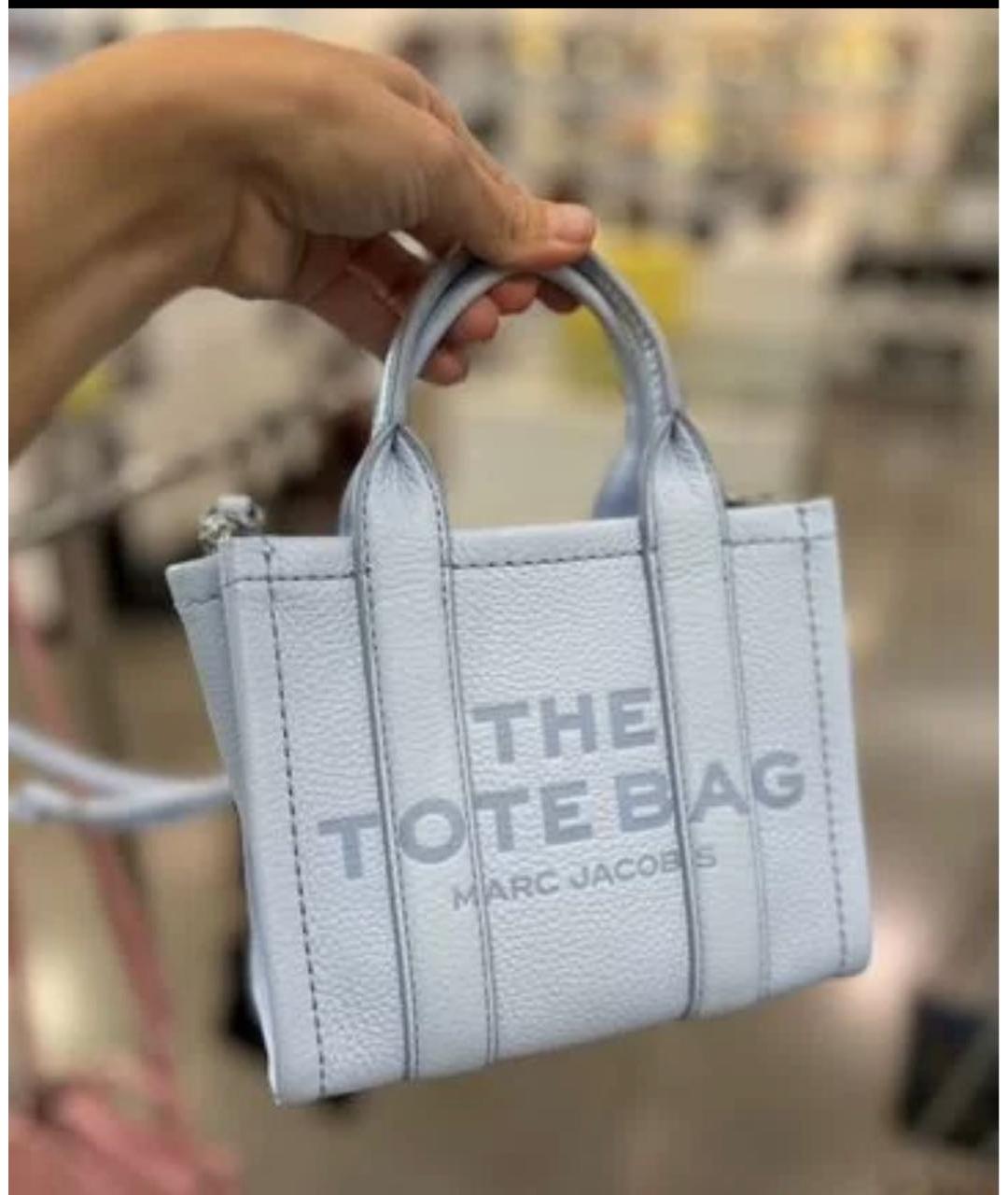 MARC JACOBS Голубая кожаная сумка тоут, фото 5