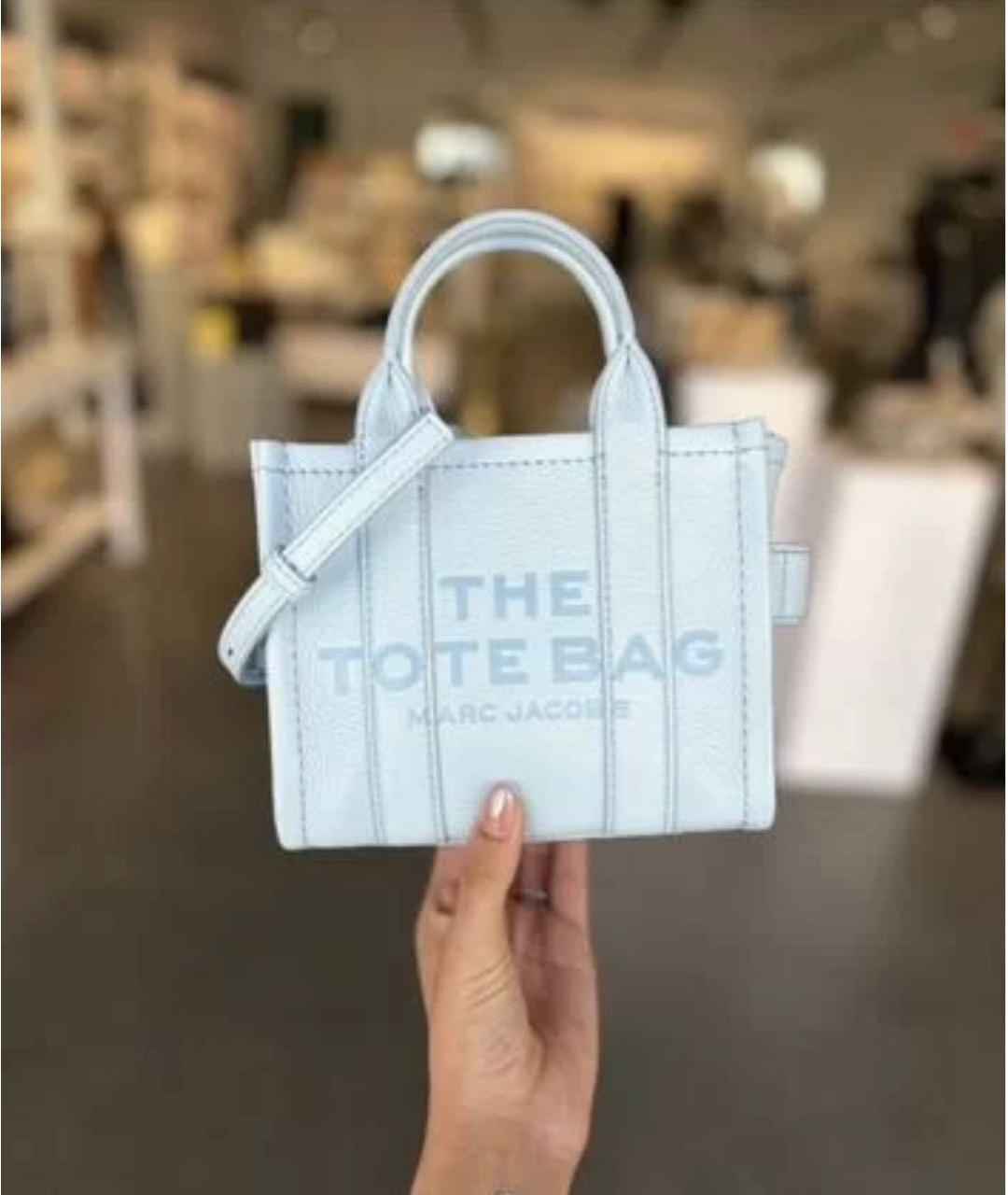 MARC JACOBS Голубая кожаная сумка тоут, фото 4