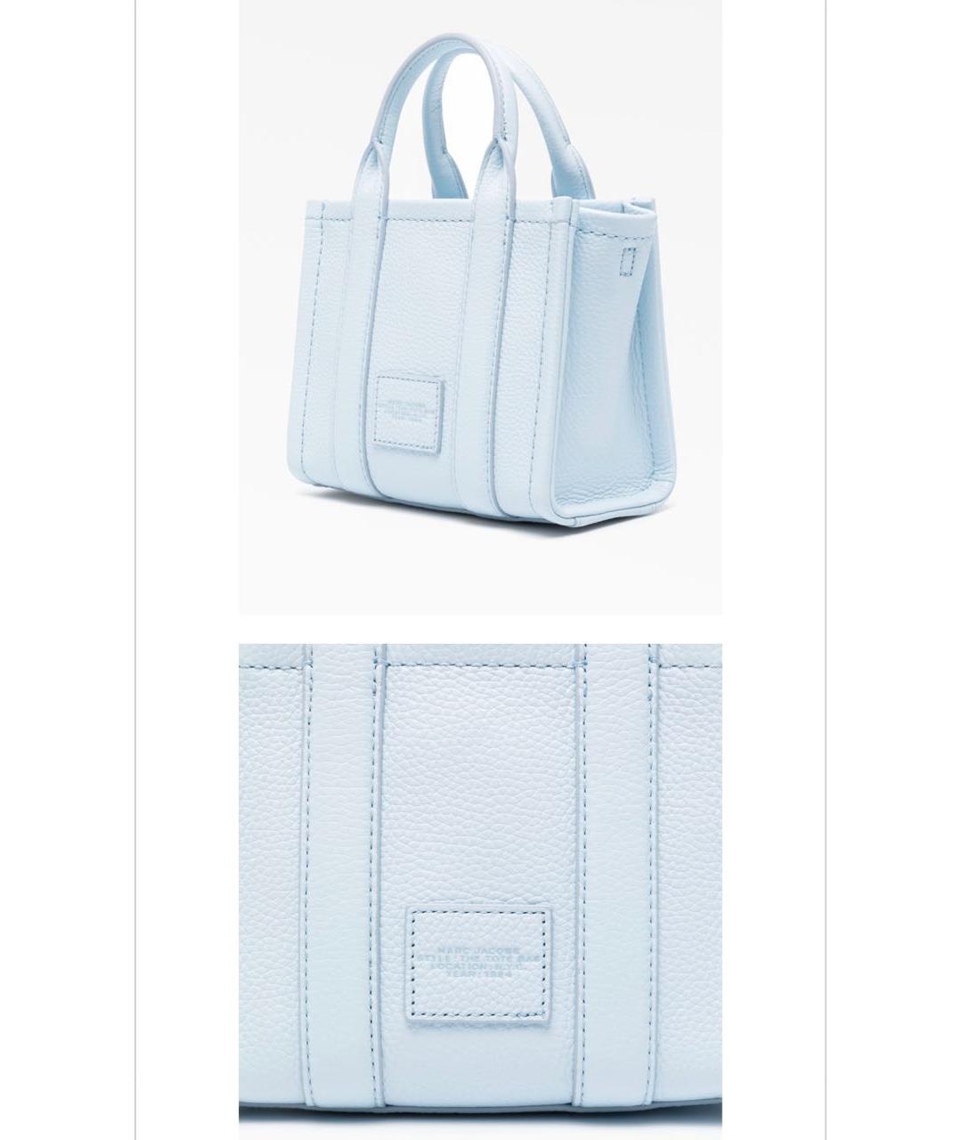 MARC JACOBS Голубая кожаная сумка тоут, фото 2