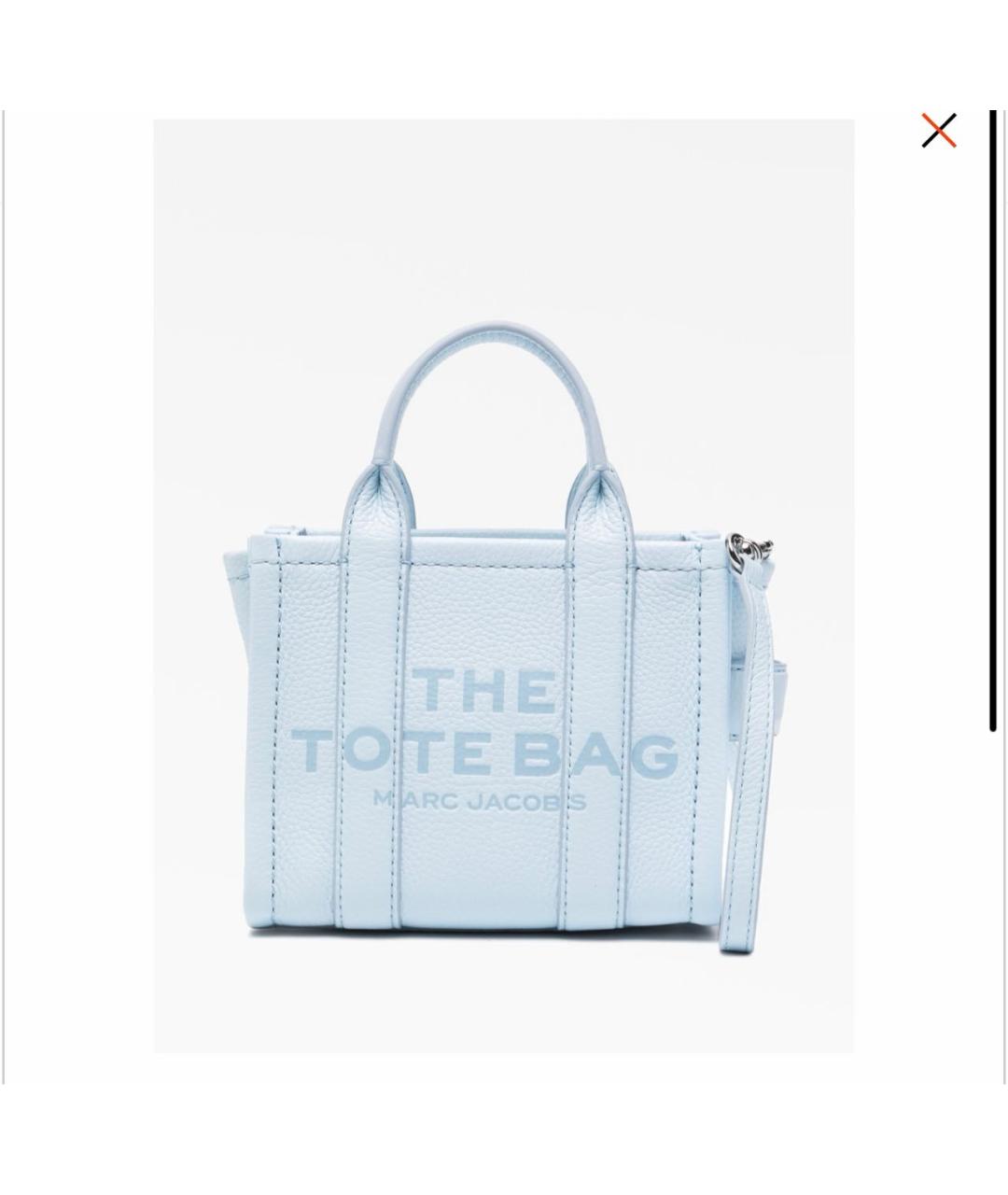 MARC JACOBS Голубая кожаная сумка тоут, фото 6