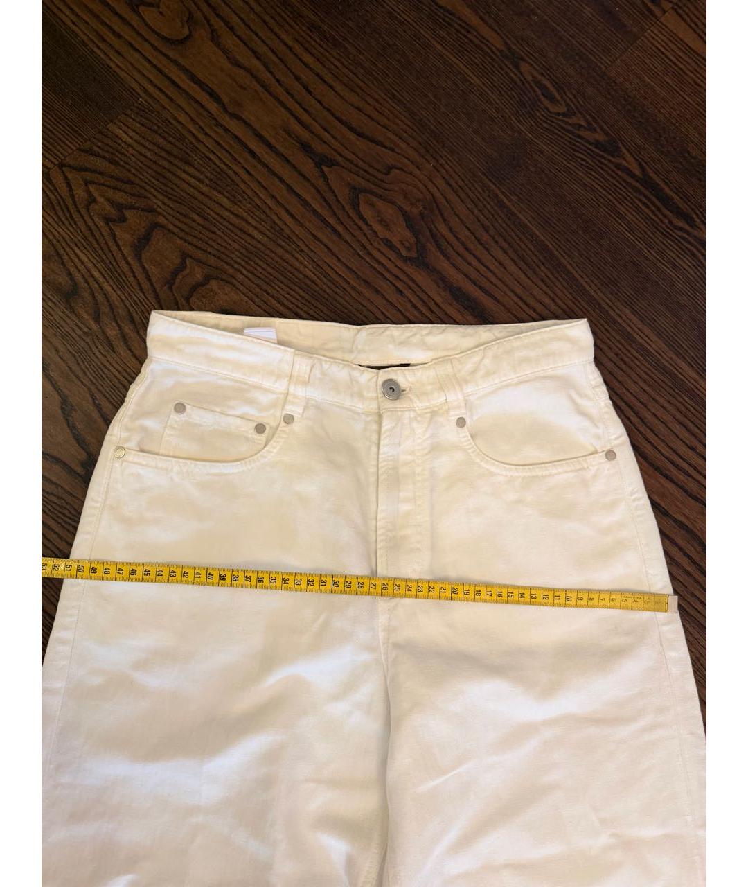 BRUNELLO CUCINELLI Белые хлопковые брюки широкие, фото 7